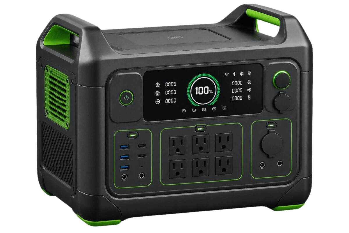 Original illustrative render representing a large portable power station — not an exact photograph of the Anker SOLIX F2000 (PowerHouse 767).