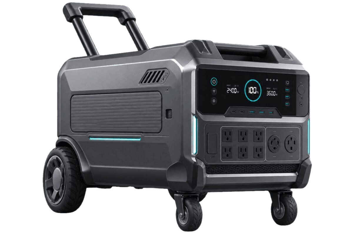 Original illustrative render representing a whole-home backup portable power station — not an exact photograph of the Zendure SuperBase V4600.