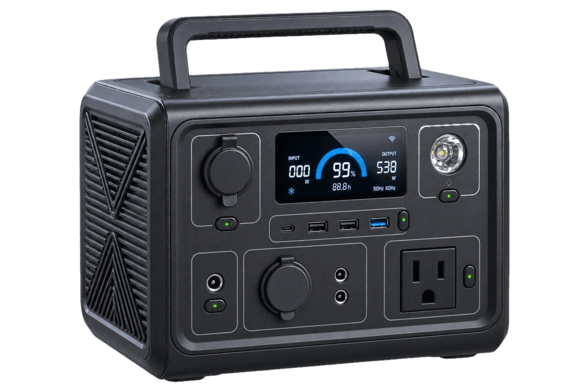 Original illustrative render representing a compact portable power station — not an exact photograph of the BLUETTI EB3A.