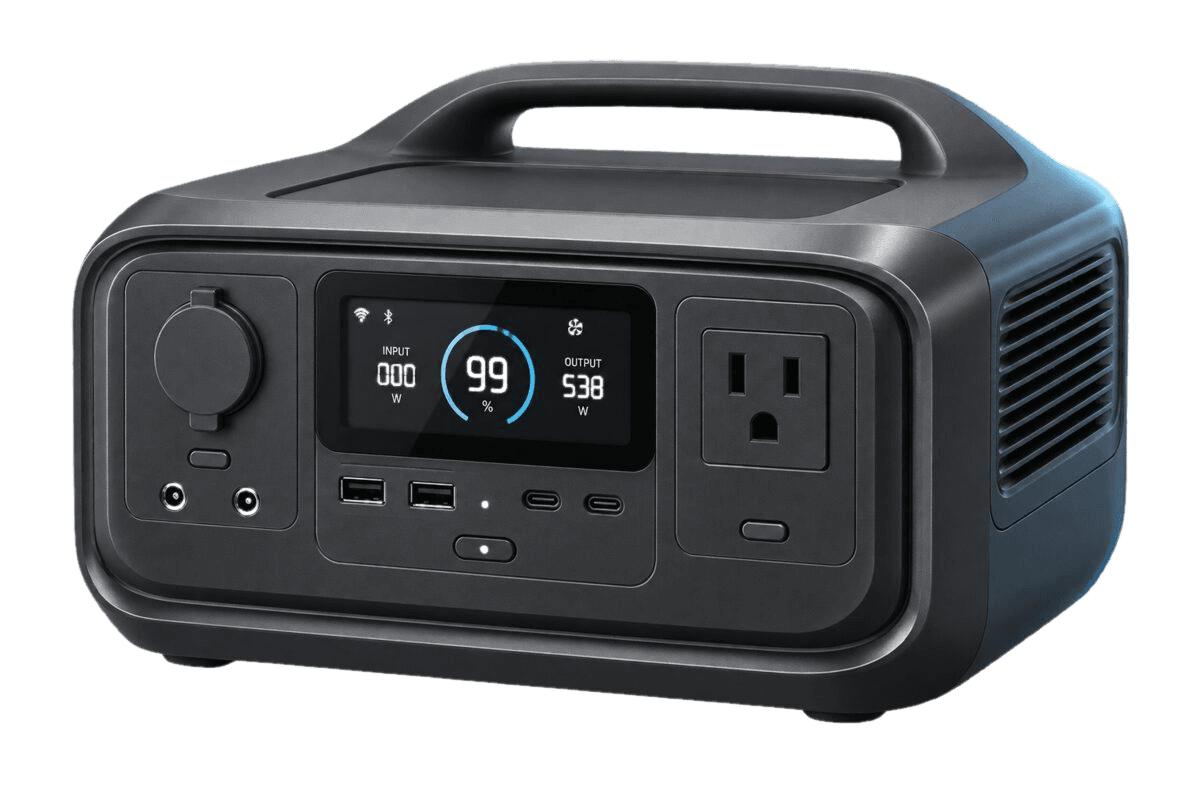 Original illustrative render representing a compact portable power station — not an exact photograph of the EcoFlow RIVER 3 Plus.