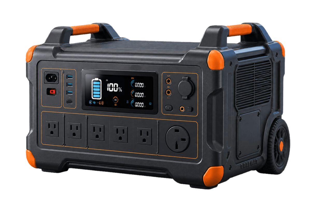 Original illustrative render representing a whole-home backup portable power station — not an exact photograph of the Pecron E3600LFP.
